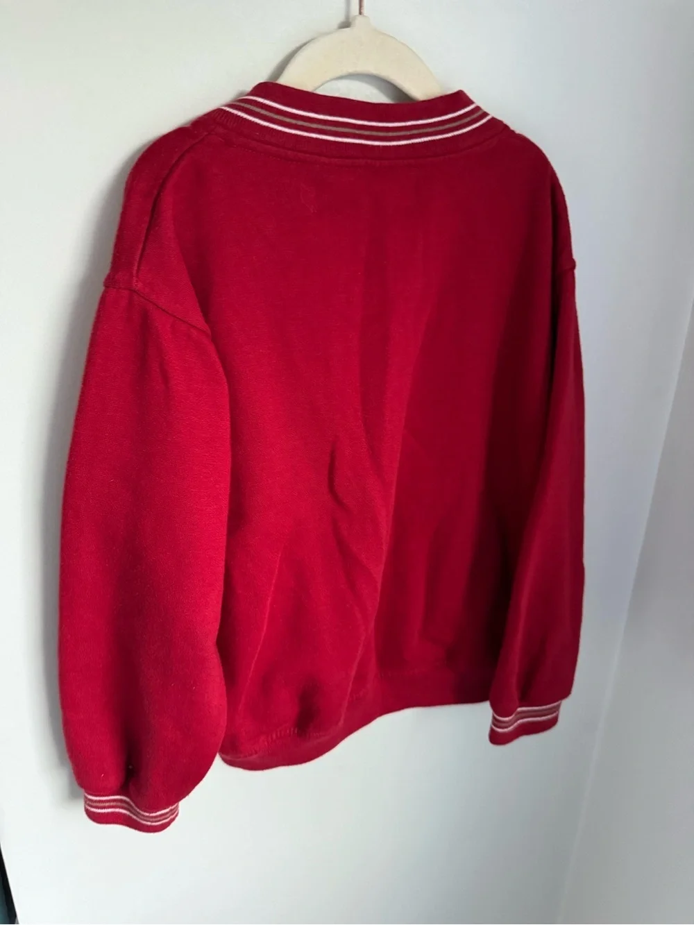 Dockers Vintage Boys Button Up Red Cardigan Size 7Y